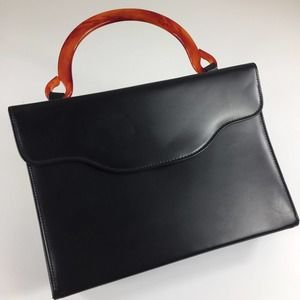 Vintage Stylemark Black and Red Handbag